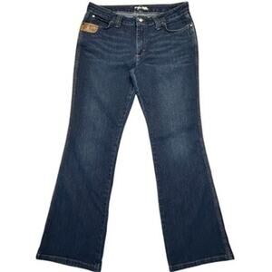 Wrangler Riggs Workwear Strong Jeans Women 10/30 fits 32x29 Bootcut Dark Stretch